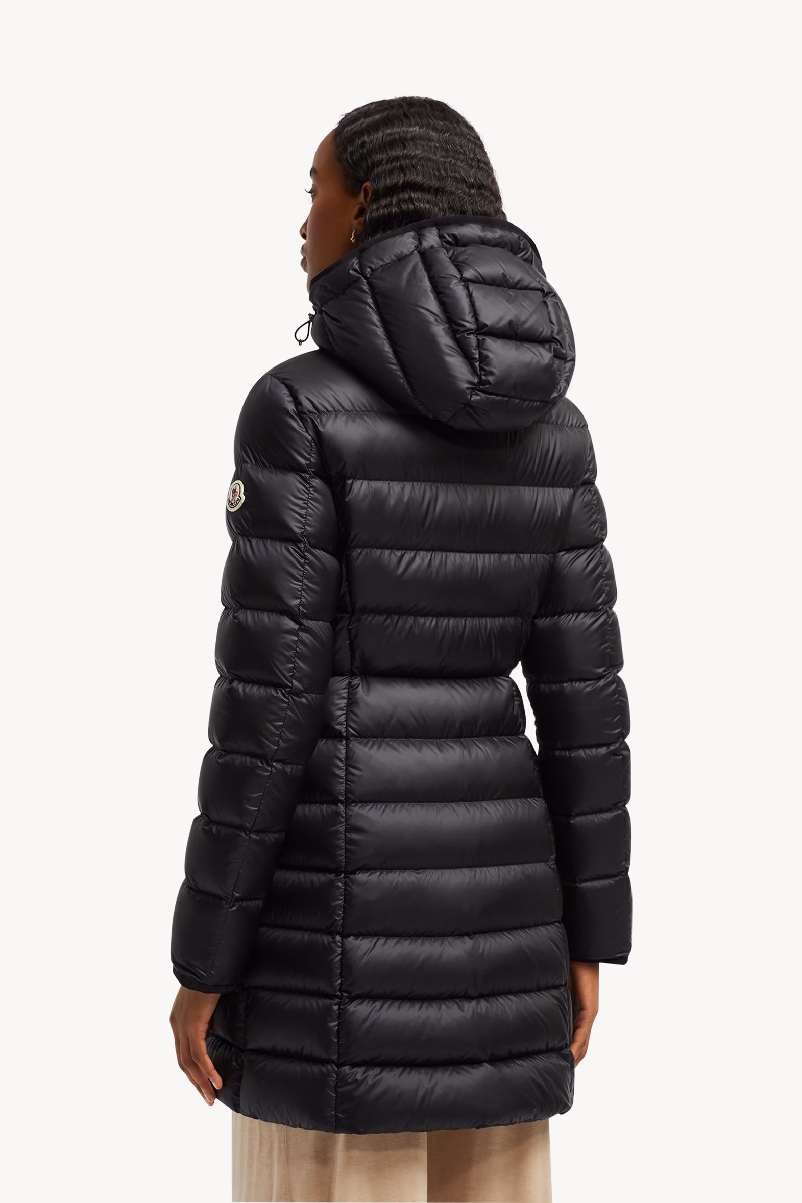 Hirma Hooded Long Down Jacket Women Black Moncler 5